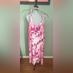Pink and White Maxi Dress NWT